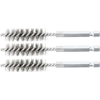 Immagine di BGS 3078 13 S Spazzola in acciaio 3 pezzi mm Attacco esagono esterno 6,3 (1/4&quot;) Spazzole con fori per