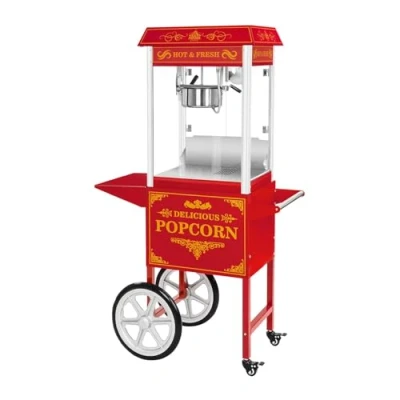 Immagine di Royal Catering RCPW 16.3 Macchina per popcorn con carretto rosso