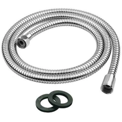 Immagine di TLDSHOP® 2mt Flessibile Doccia, Adatto a Tutti i Soffione Tubo Doccia in Acciaio Inox Tenuta Cromato, con Guarnizioni