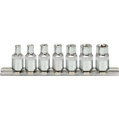 Immagine di KS TOOLS 918.4355 Set bussole Profilo E Acciaio al cromo vanadio 1/4Pollici Quadrato