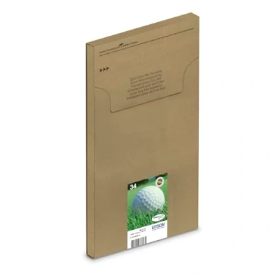 Immagine di Epson 34 Serie Pallina da Golf, Cartucce originali per stampante getto dinchiostro DURABrite Ultra, Formato Standard,Multipack 4 colori Nero,Ciano,Magenta,Giallo,Confezione EasyMail Eco compatibile