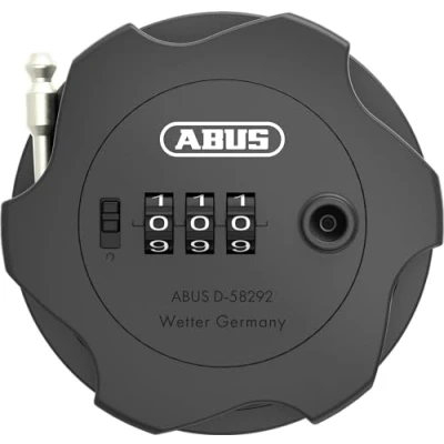 Immagine di Abus, antifurto a cavo ABUS Combiflex Adventure, per la sicurezza di sci, passeggini, monopattini elettrici e spinta, in acciaio da 75 cm, con codice numerico, nero