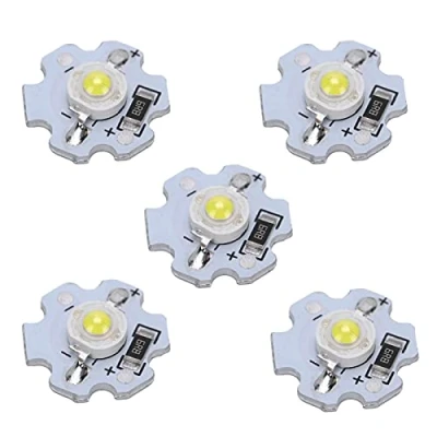 Immagine di Fafeicy Perline con Lampadina a Chip LED da 1W 5V Disponibili in più Colori per Lampada Ad Alta Potenza Super Luminose （Confezione 25）(Bianco Puro)