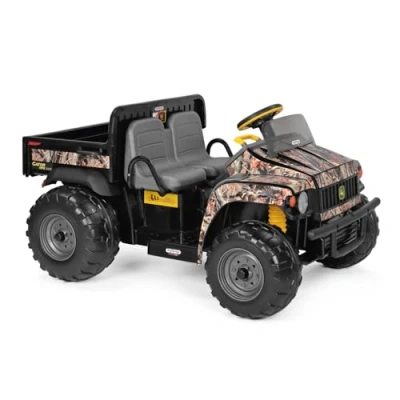 Immagine di Peg Perego JD Gator HPX Camo Trattore Elettrico Cavalcabile per Bambini dai 3 Anni, Utility Vehicle con Cassone Ribaltabile e Clacson, Batteria Ricaricabile da 12V