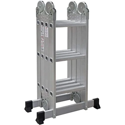Immagine di treppe Scala articolata pieghevole multifunzione alluminio 4 x 3 gradini 3, 58 m
