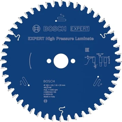 Immagine di Bosch Accessories Expert for High Pressure Laminate 2608644133 Lama circolare 165 x 20 1.6 mm Numero di denti: 48 1 pz.