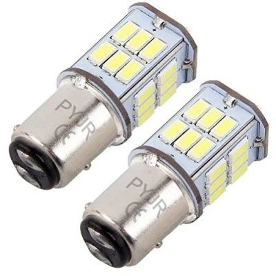 Immagine di P21/5W 1157 Bay15d Led Lampadina 5 Watt 12V 24V Ampia Tensione, 50W Equivalente, Luce Bianca, Per Luci Di Posizione, Dei Freni, Fanali Posteriori, Stop Etc. 2Pz