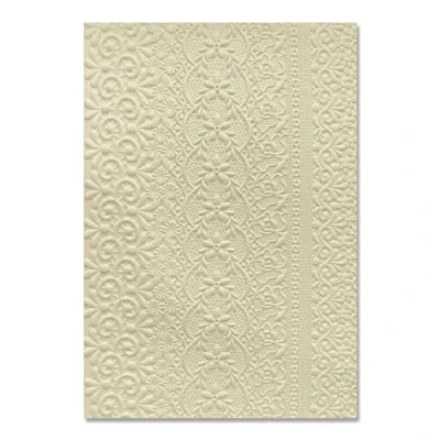 Immagine di Sizzix Embossing Folder Lace by Cartella per goffratura 3D Pizzo di Eileen Hull, Grigio, 6 unità
