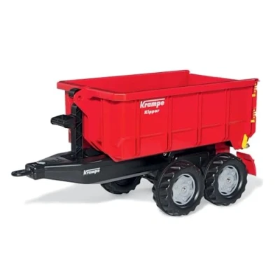 Immagine di Rolly Toys ROLLY123223 Altro Licenza rollyContainer 123223 Hook Roll off Ribaltabile con Trough, Rimorchio a Due Assi, per Bambini dai 3 ai 10 Anni, Rosso