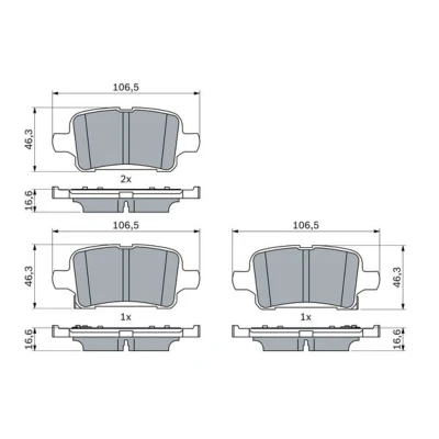 Immagine di BOSCH 0 986 424 839 Kit pastiglie freno Low Metallic con sensore usura integrato OPEL: Astra K Sports Tourer, Hatchback