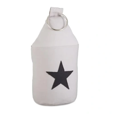 Immagine di 6x Fermaporta a Pavimento in Stoffa, Sacchetto Alto con Stella e Manico, Bloccaporta HxLxP: 25 x 12 cm, Grigio