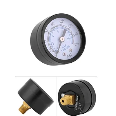 Immagine di Manometro, Manometro 1/8 &quot;NPT Mini per Acqua Olio Combustibile aria 0 160 psi/0 10 bar Filetto NPT Pollici