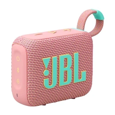 Immagine di JBL GO 4 Speaker Bluetooth Portatile, Altoparlante Wireless con Design Compatto, Waterproof e Resistenza alla Polvere IP67, fino a 7 h di Autonomia, USB, Compatibile App Portable, Rosa