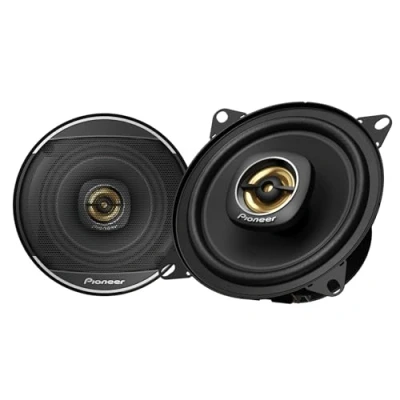 Immagine di Pioneer TS A1081F Set di diffusori coassiali a 2 vie da 10 cm con altoparlanti (230 W max. ciascuno, 50 sine), profondità installazione 43 mm, taglio 106 griglia