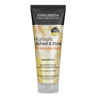 Immagine di John Frieda Highlight Refresh &amp; Shine Shampoo Contenuto: 250 ml Nuova lucentezza e luminosità intensa per capelli biondi ciocche