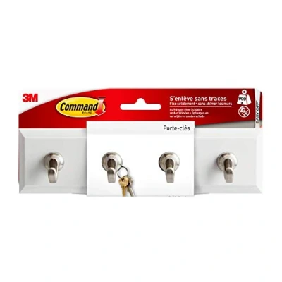 Immagine di 3M Barra della chiave Command™ (L x L A) 203 52 38 mm Bianco, Metallo Contenuto: 1 pz.