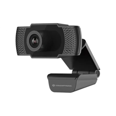 Immagine di Digital data communication Conceptronic Amdis Webcam 2 MP 1920 x 1080 Pixel USB 2.0 Nero Amdis, MP, Pixel, 30 fps, H.264,M JPEG,YUV, 90, 90