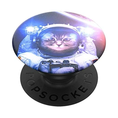 Immagine di PopSockets PopGrip Supporto e Impugnatura per Telefoni Cellulari Tablet con Un Top Intercambiabile Catstronaut