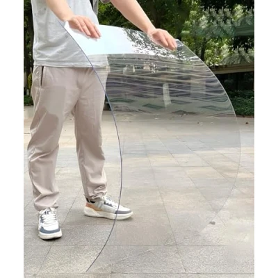 Immagine di Pannelli Policarbonato Plexiglass Trasparente, Vetro Sintetico Tettoia per Esterno in Policarbonato, Pvc Trasparente Rotolo Paraschizzi Cucina, Copertura ( Size :