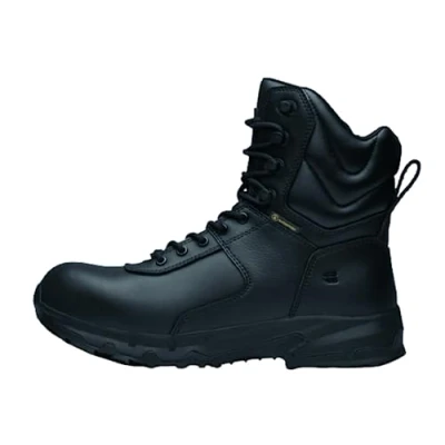 Immagine di Shoes for Crews Guard High, scarpe antinfortunistiche certificate CE S3 HRO WR SRC, stivali da lavoro unisex con suola esterna antiscivolo, impermeabili per uomo e donna, Nero , 41 EU