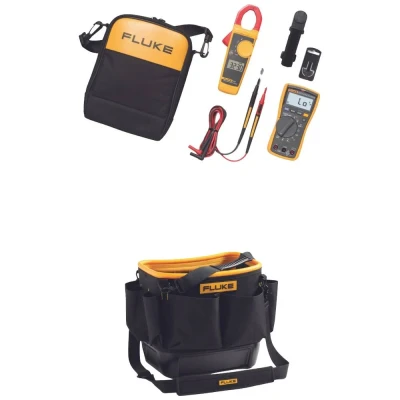 Immagine di Fluke 117/323/TB25 Multimetro portatile, Pinza amperometrica digitale incl Cavo di prova, Incl. borsa CAT III 600 V Display (Counts): 6000