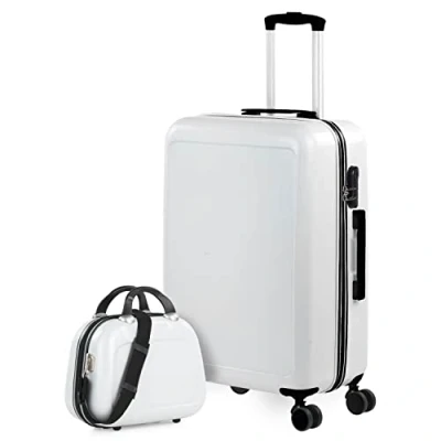 Immagine di ITACA Valigia Grande e Resistente, Valigie Eleganti, Da Stiva Robusta, Trolley Spazioso. Serratura a Combinazione TSA, Bianco