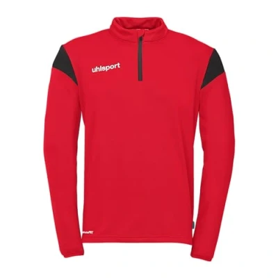 Immagine di uhlsport Squad 27 1/4 Zip Top Pullover Unisex, Rot/Schwarz,