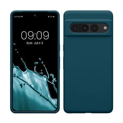 Immagine di kwmobile Cover per Google Pixel 7 Pro Custodia Back Case Smartphone in Silicone TPU Protezione Gommata petrolio matt