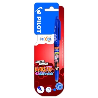 Immagine di Pilot x Naruto 1 FriXion Ball penna cancellabile, edizione limitata, Shipudden, roller ricaricabile, colore: blu, punta media