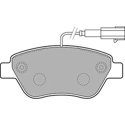 Immagine di DELPHI LP2230 Kit pastiglie freno con contatto segnalazione usura lamierino anticigolío accessori FIAT: Grande Punto Hatchback