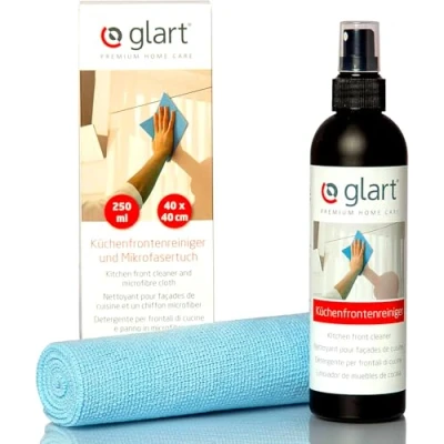 Immagine di Glart Detergente per frontali della cucina da 250 ml, con panno a nido d&#039;ape multiuso