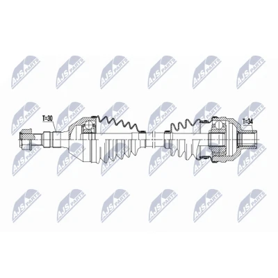 Immagine di NTY NPW PL 165 Albero motore / Semiasse Assale anteriore Dx 590mm F23 Cambio manuale a 5 marce OPEL: Vectra C Caravan