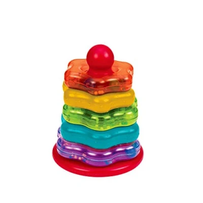 Immagine di Battat anelli impilabili Giocattolo per bambini impilabile 5 arcobaleno Giocattoli lo sviluppo di neonati e piccoli 1 anno +