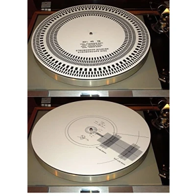 Immagine di Acrylic Turntable opaco Cartridge allineamento Protractor Strobe Disc stroboscopio