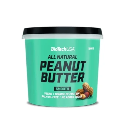 Immagine di BioTechUSA Peanut Butter Fonte di proteine vegane completamente naturali senza glutine, ad alto contenuto fibre, olio palma, 1000 g, Smooth