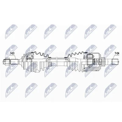 Immagine di NTY NPW CT 055 Albero motore / Semiasse Assale anteriore Dx 660