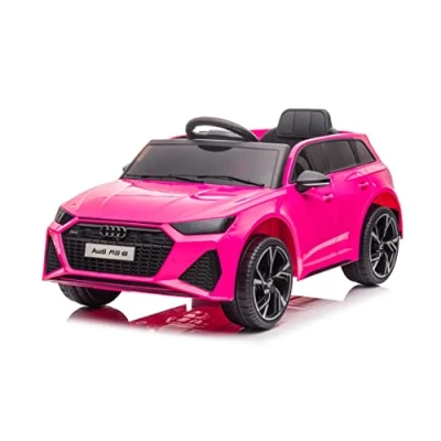 Immagine di FINOOS Macchina Elettrica per Bambini A.U.D.I RS6 con telecomando a 2,4 GHz, 2 x Motore 12V 30W,V. Max. 5 Km/h Effetti sonori (Rosa)
