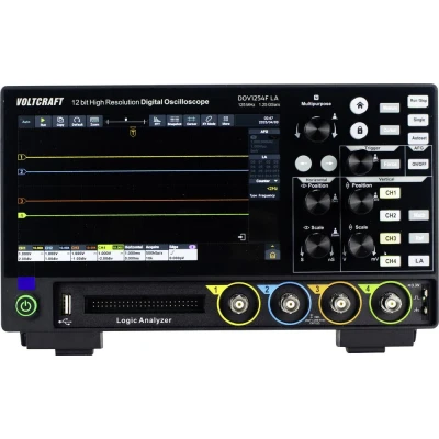 Immagine di VOLTCRAFT DOV1254F LA Oscilloscopio digitale 125 MHz 4 canali 1.25 Gsa/s 100 Mpts 12 Bit Memoria (DSO), Generatore di funzioni, Analizzatore logico 1