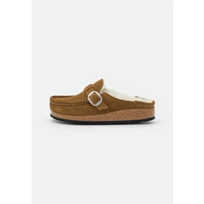 Immagine di Pantofole Birkenstock Buckley Shearling Suede Leather Beige 39