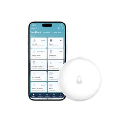 Immagine di Aqara Sensore di Perdite d&#039;Acqua, Richiede un Hub Aqara, Rilevatore Allagamenti Wireless per Sistema Allarme e Domotica Intelligente, Acqua Cucina, Bagno, Seminterrato