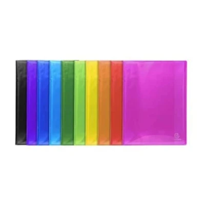 Immagine di Exacompta Rif. 85470E Iderama Collection 1 Portalistino semi rigido 240 x 320 mm, adatto per documenti A4, 80 tasche 10 colori random