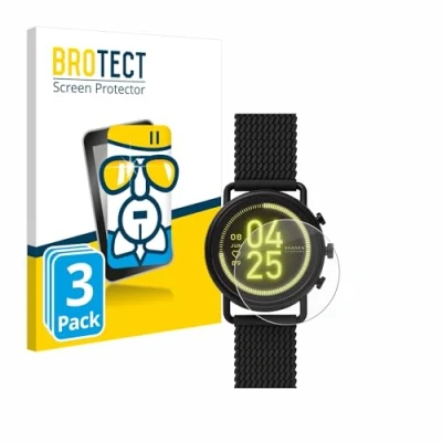 Immagine di brotect Pellicola Protettiva Vetro per Skagen Smartwatch Falster 3 Protezione Schermo (3 Pezzi) [Durezza Estrema 9H, Chiaro]