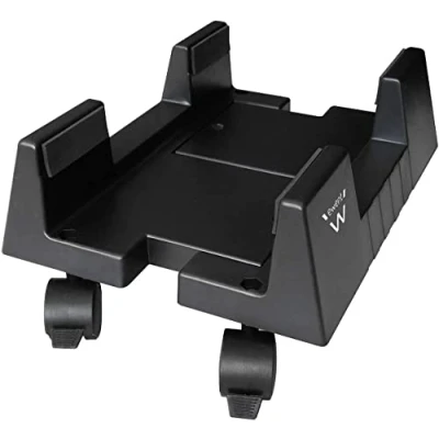 Immagine di Ewent EW1290 Portacase, Supporto per PC case con rotelle Bloccabili, larghezza regolabile, nero