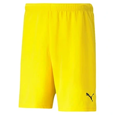 Immagine di PUMA teamRISE Short Jr, Pantaloncini Unisex Bambini e Ragazzi, Cyber Yellow/Black, 128