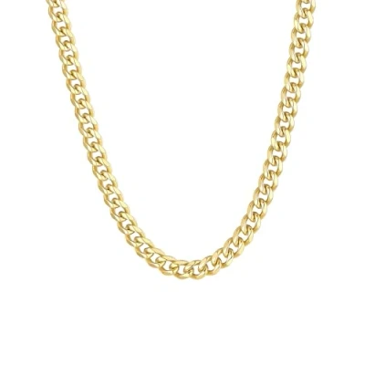 Immagine di ChainsHouse Collana a maglia cubana da uomo con Catena in oro 6mm acciaio inossidabile 22 pollici per donna