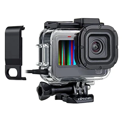 Immagine di SOONSUN custodia protettiva scheletro per GoPro Hero 11 Black,Hero 10 Black,Include coperchio batteria in alluminio porta laterale con di ricarica, ricarica senza rimuovere la