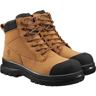 Immagine di Carhartt Stivale antinfortunistico Detroit con cerniera, elasticità extra Rugged Flex®, Scarpe di sicurezza Uomo, Marrone Grano, 38 EU Larga