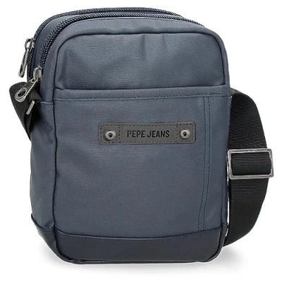 Immagine di Pepe Jeans Hatfield borsa a tracolla e da toilette blu, nero, poliestere, diverse dimensioni, Taglia unica, Doppia