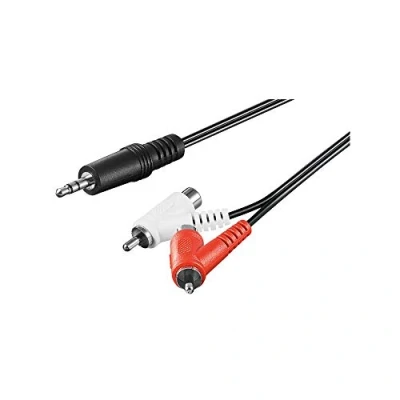 Immagine di Goobay 50213 Adattatore Cavo Audio, Connettore da 3.5mm a Connettore/Presa RCA, Nero, 1.5m Lunghezza del