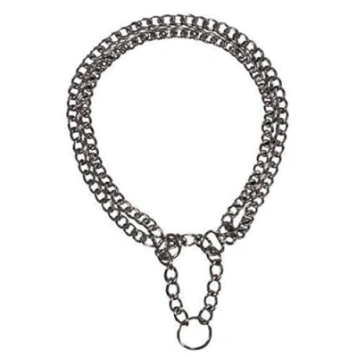 Immagine di Trixie Chromed Double Row Semi Choke Chain with Strain Relief, 60 cm x 2.5 mm